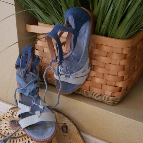 😍😍FRYE Brielle Gladiator Denim Sandal‎ - Picture 3 of 10